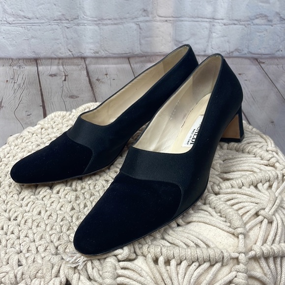 Pancaldi suede satin vintage pumps made in Italy size 37 - Picture 2 of 9